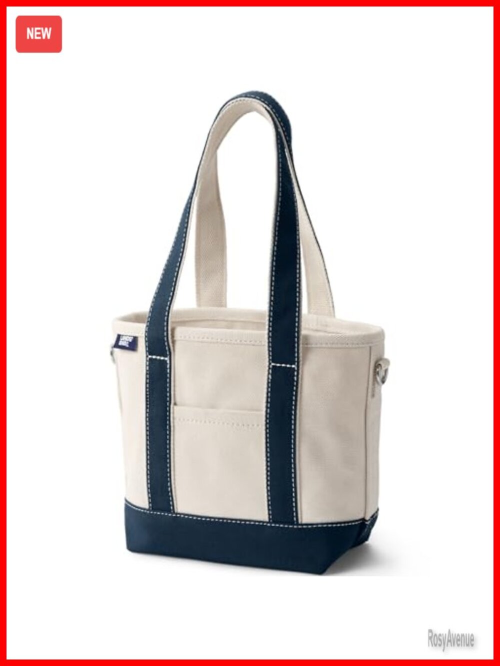 100% Cotton Canvas Tote Bag Structured Water Resistant Shoulder Bag